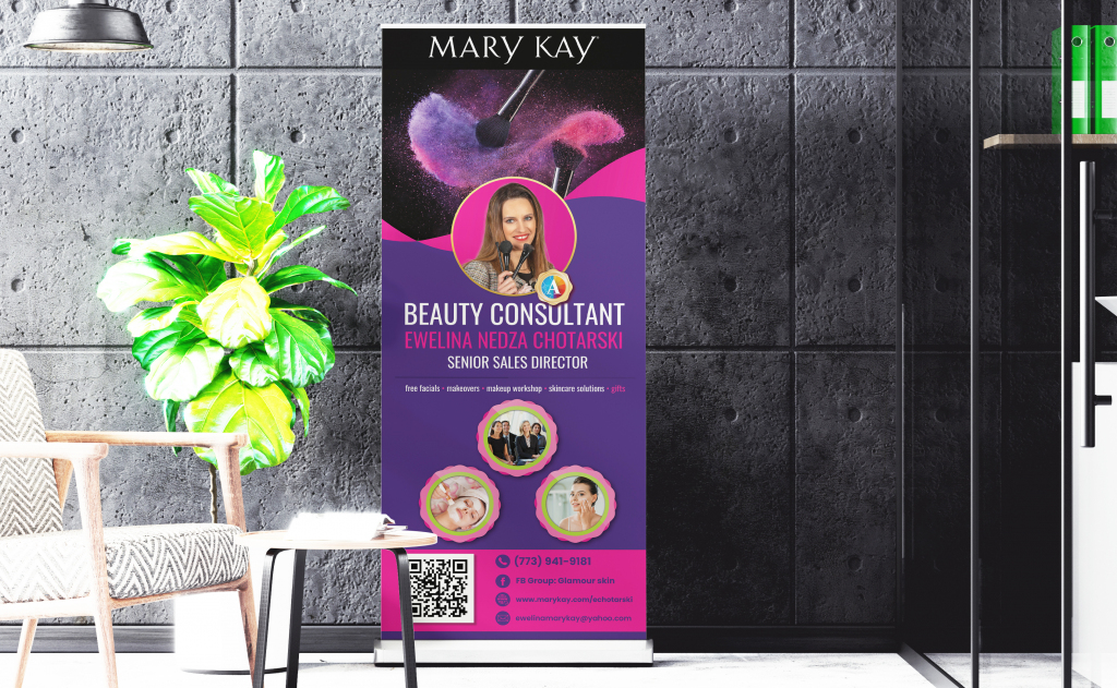 Retractable Roll up Banner Stand For Senior Sales Director at Mary Kay