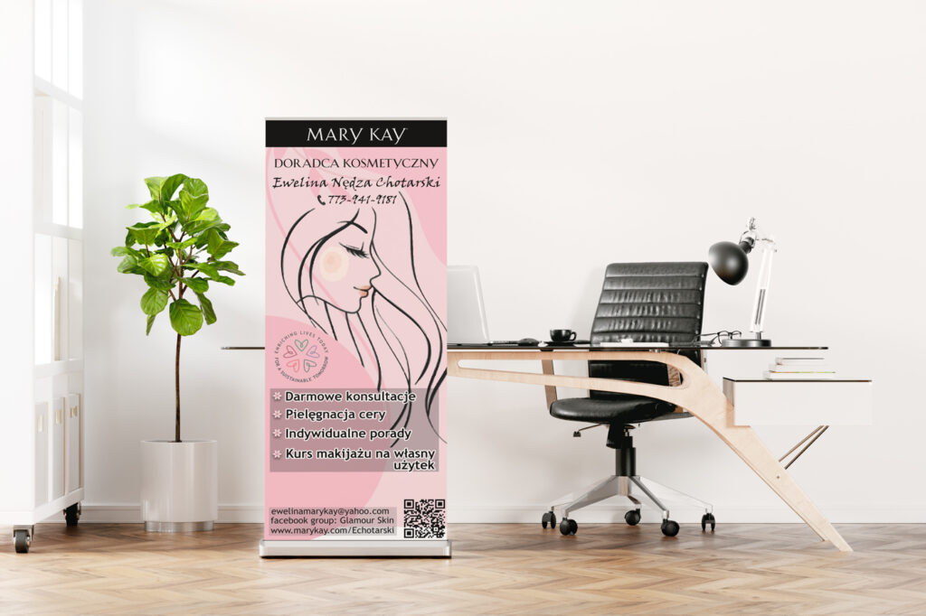 Roll Up Banner Stand for Mary Kay brand