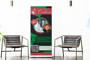 Thermomix Retractable Roll Up Banner Stand