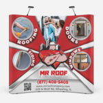 8ft trade show booth fabric display Curved