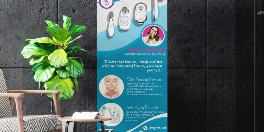 Nu Skin Retractable Roll Up Banner